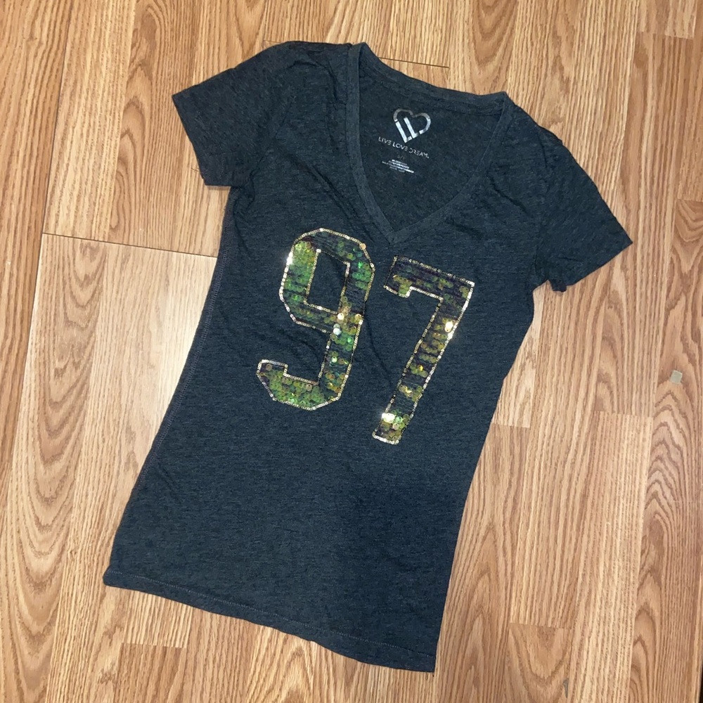 LLD Gray Sequin Top 🌈